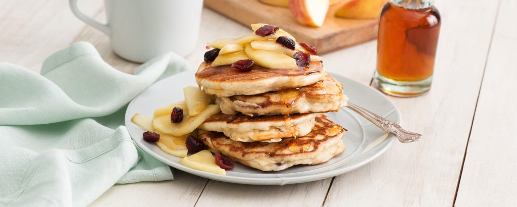 Photo of - Apple Cheddar Pancakes with Crispy Bacon
