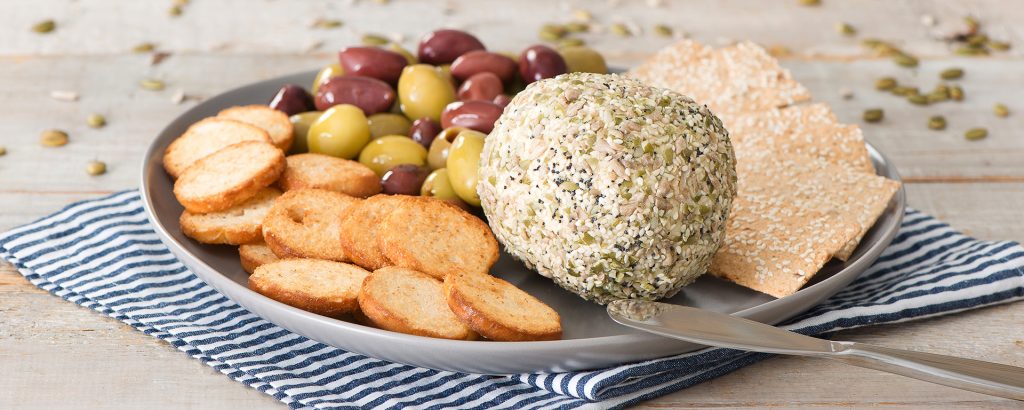 Photo of - Seed-Coated Cheese Ball