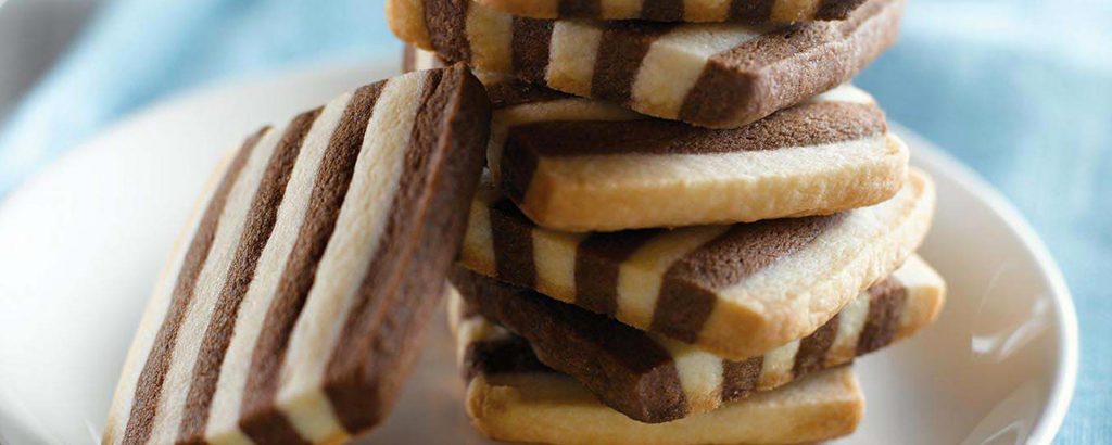Photo of - Chocolate Mint Striped Shortbread
