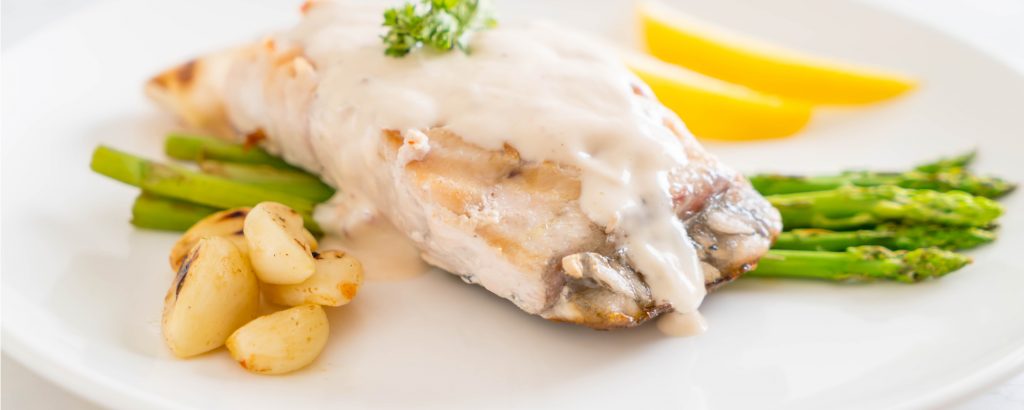 Photo of - Halibut with Lemon Plum Sauce