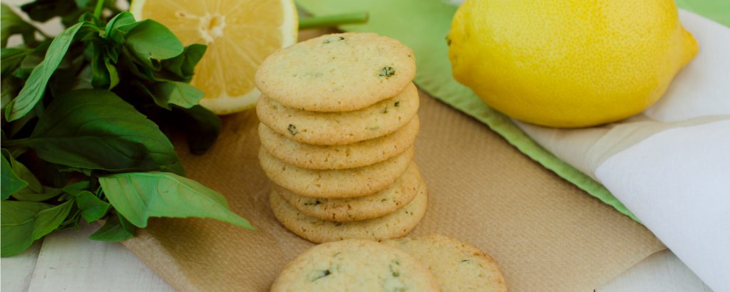 Photo of - Lemon Basil Shortbread Cookies