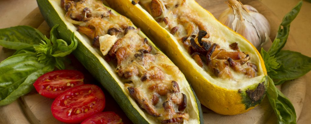 Photo of - Mushroom Stuffed Zucchini