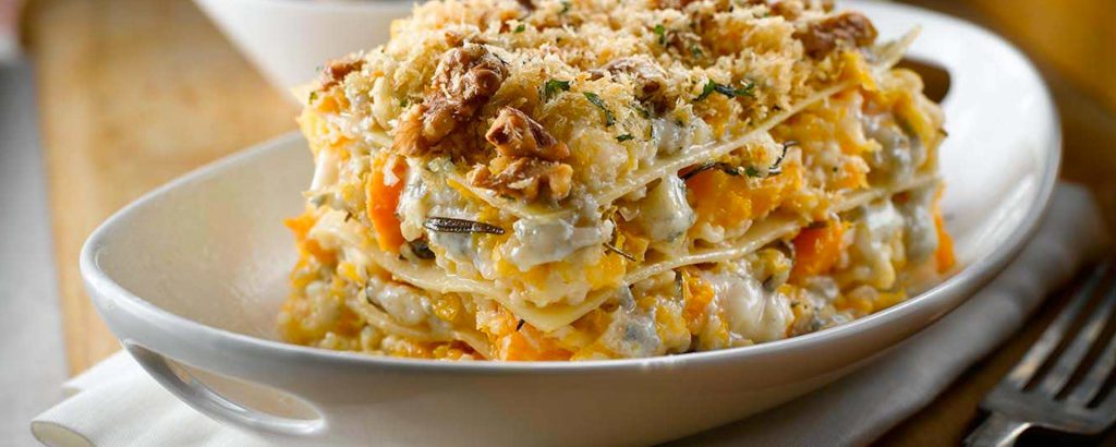 Photo of - Roasted Butternut Squash Lasagna with Gorgonzola